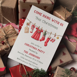Come Hang With Us Funny Christmas Party Invitation Inbjudningar