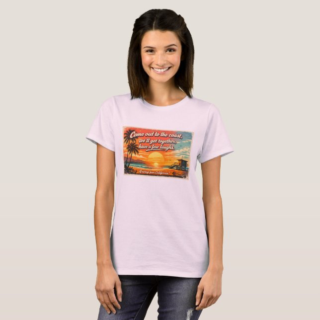 Come Out to the Coast Women's T-Shirt  (Hel framsida)