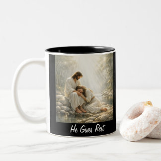 Come to Me and Rest - Mug Två-Tonad Mugg