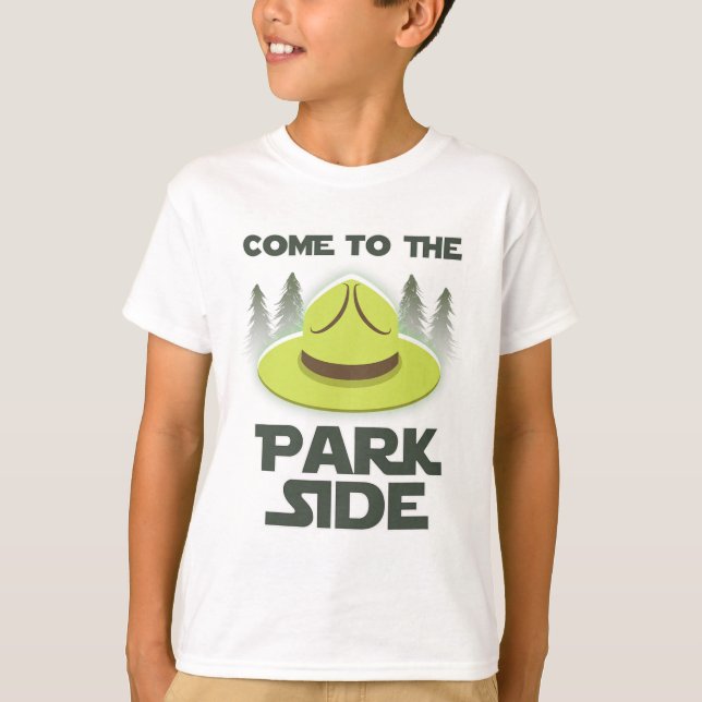 Come To The Park Side National Park Camping Enthus T Shirt (Framsida)