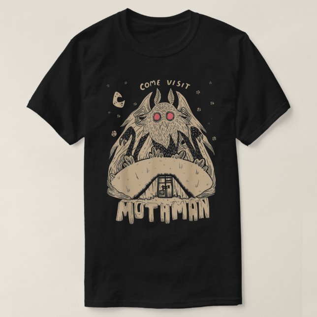 Come Visit Mothman  T Shirt (Design framsida)