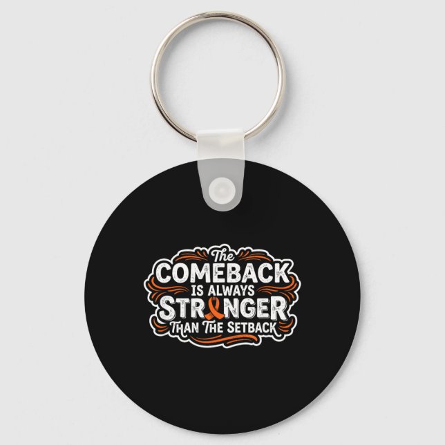 Comeback- Njurcancer Medvetenhet Supporter Band Nyckelring (Framsida)