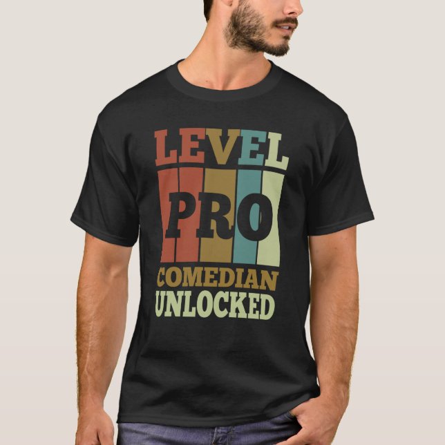Comedian Pro Unlocked Vintage Style Unique T Shirt (Framsida)