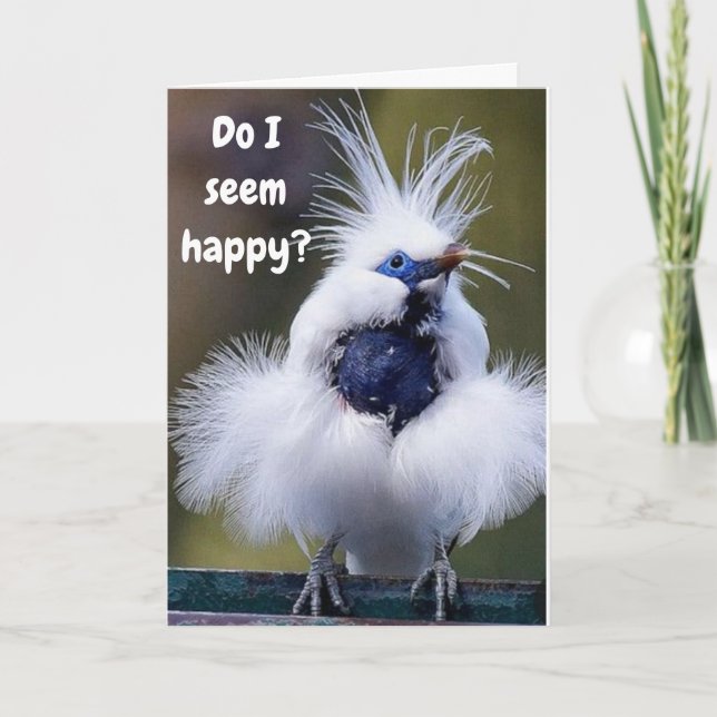 "COMEDIC BIRD" SÄG: "50 INTE MIG!" KORT (Framsida)