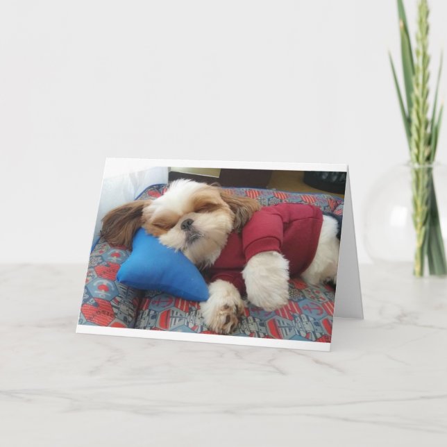 COMEDIC HUND SÄGER DET PÅ FARS DAG KORT (Framsida)