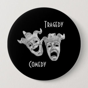 Comedy and Tragedy Masks Silver Theater Knapp