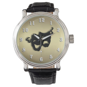 Comedy and Tragedy Theater Guld Armbandsur