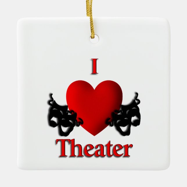 Comedy and Tragedy Theater Masks Ornament (Framsida)