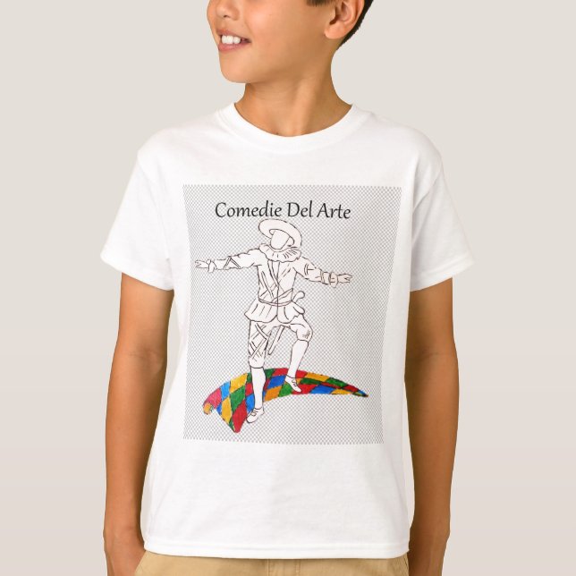 comedy del arte harlequin t shirt (Framsida)