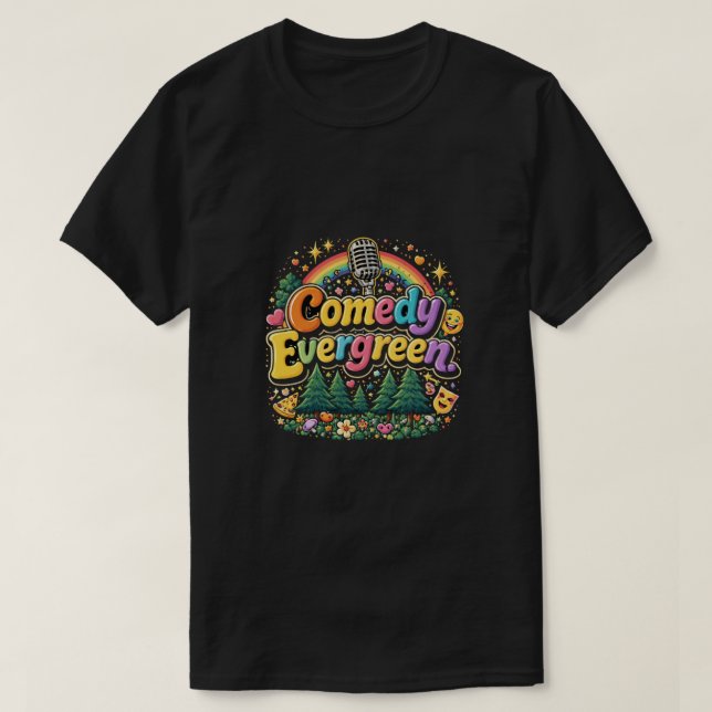 Comedy Evergreen: Timeless Humor Retro Aesthetic T Shirt (Design framsida)