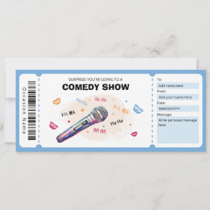 Comedy Show Gift Voucher, ställ upp komedi Biljett Inbjudningar