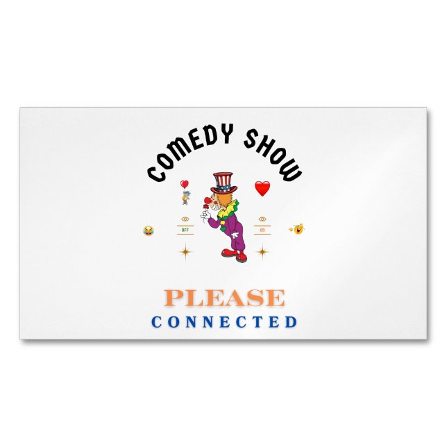 COMEDY SHOW MAGNETISKA VISITKORT (Framsida)