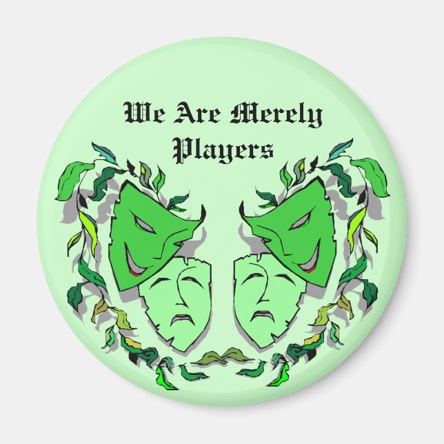 COMEDY & TRAGEDY DRAMA MASKS THEATER Magnet (Framsidan)