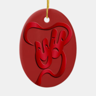 Comedy Tragedy Drama Theater jul Ornament