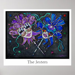Comedy/Tragedy Jester Masks Poster