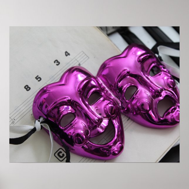 Comedy Tragedy Mask Poster (Framsidan)