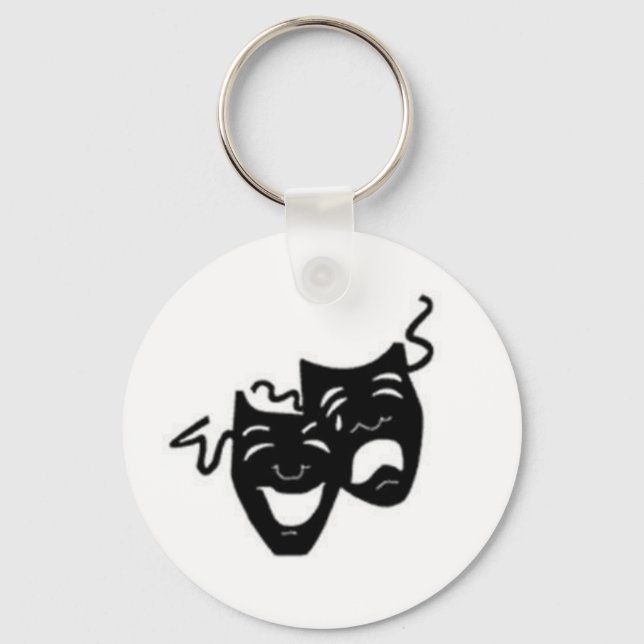Comedy Tragedy Masks Nyckelring (Framsida)