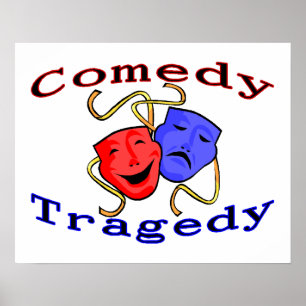Comedy Tragedy Theater Masks Poster
