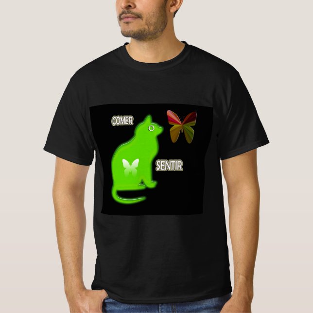 comer y sentir t shirt (Framsida)