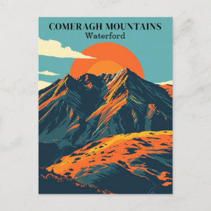 Comeragh Mountains Irland Vintage Resa Irländska Vykort