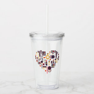 Comestics hjärta take away mugg