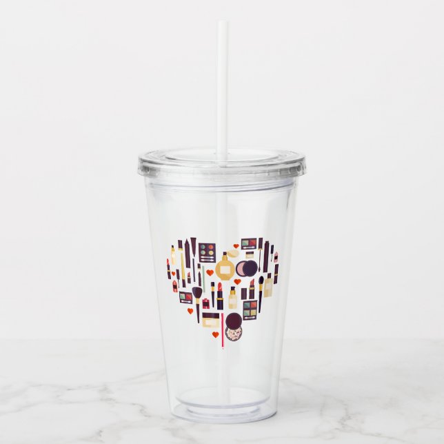Comestics hjärta take away mugg (Framsida)