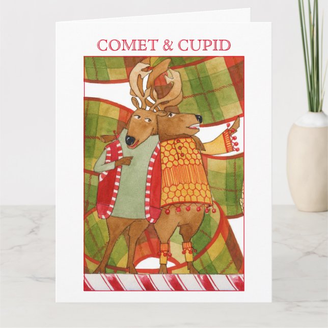 COMET CUPID Big jul Card Kort (Framsida)