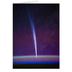 Comet Lovejoy Near Earth's Horizon Hälsningskort