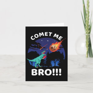 Comet Me Bro Funny Boxing T Rex Dinosaur Pun Extin Kort