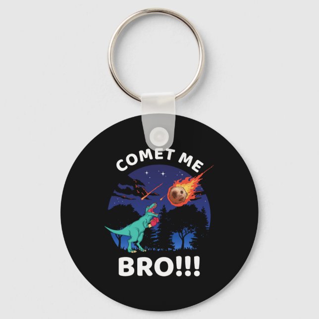 Comet Me Bro Funny Boxing T Rex Dinosaur Pun Extin Nyckelring (Framsida)