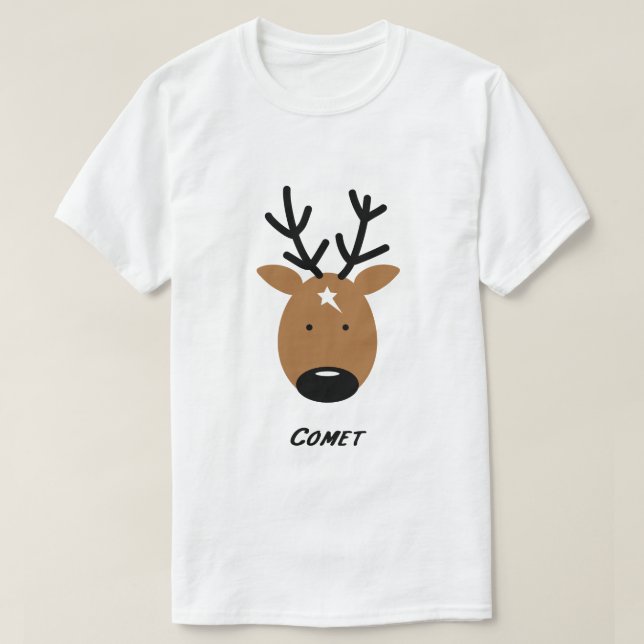 Comet Reindeer T Shirt (Design framsida)