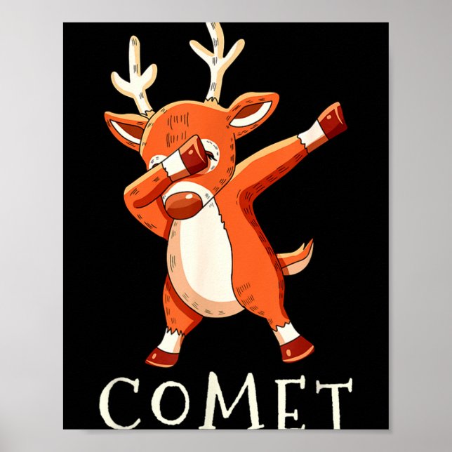 Comet Santas Reindeers Family Matching Outfit Chri Poster (Framsidan)