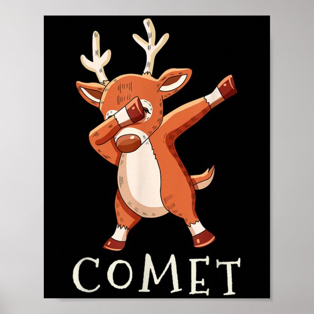 Comet Santas Reindeers Family Matching Outfit Chri Poster (Framsidan)