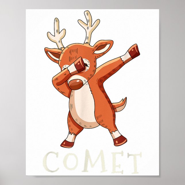 Comet Santas Reindeers Family Matching Outfit Chri Poster (Framsidan)