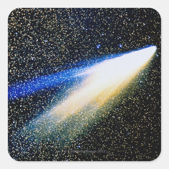 Comet Väster Fyrkantigt Klistermärke (Framsida)