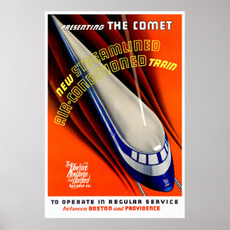 Comet - Vintage Tåg Poster