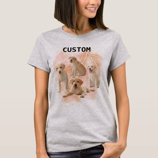 Comfort Färg Anpassningsbar BootlegCustom Pet Hund T Shirt (Framsida)