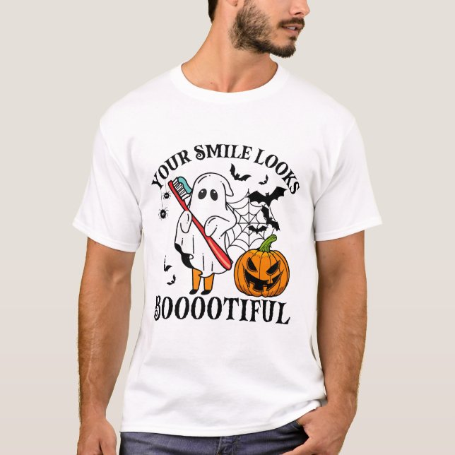 Comfort Färg Dentist Halloween Shirt, Pediatriska T Shirt (Framsida)