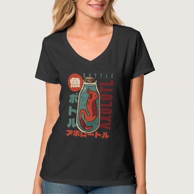 Comfort Food  s Delight Axolotl in Mason Jars T Shirt (Framsida)