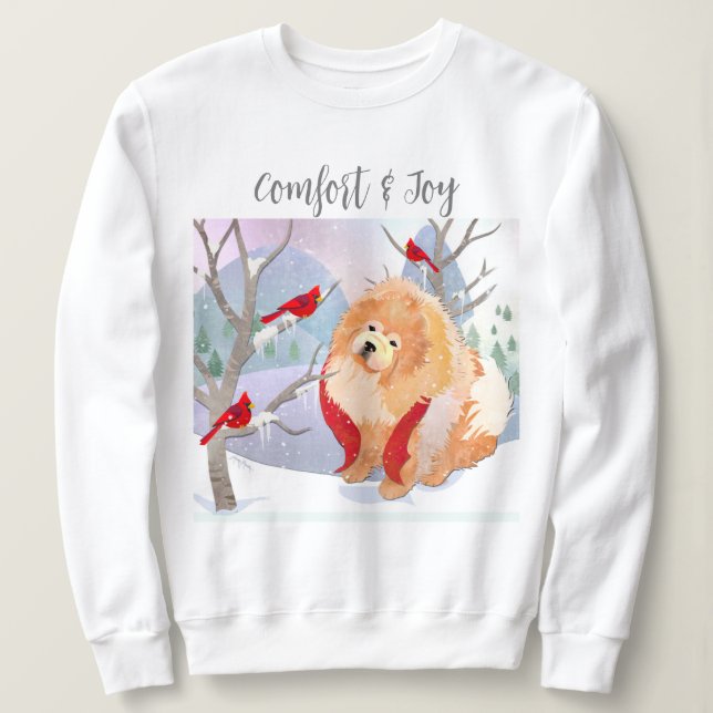 COMFORT & JOY - ROUGH CHOW white shirts välj stav T Shirt (Design framsida)
