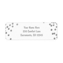 Comfort & Joy Silver Holiday Jul inbjudan Returadress Etikett