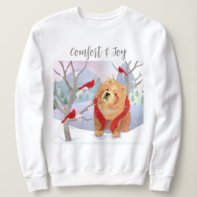 COMFORT & JOY - SMOTH CHOW white shirts välj stav T Shirt (Design framsida)