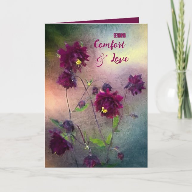 COMFORT & KÄRLEK SYMPATHY CARD TACK KORT (Framsida)