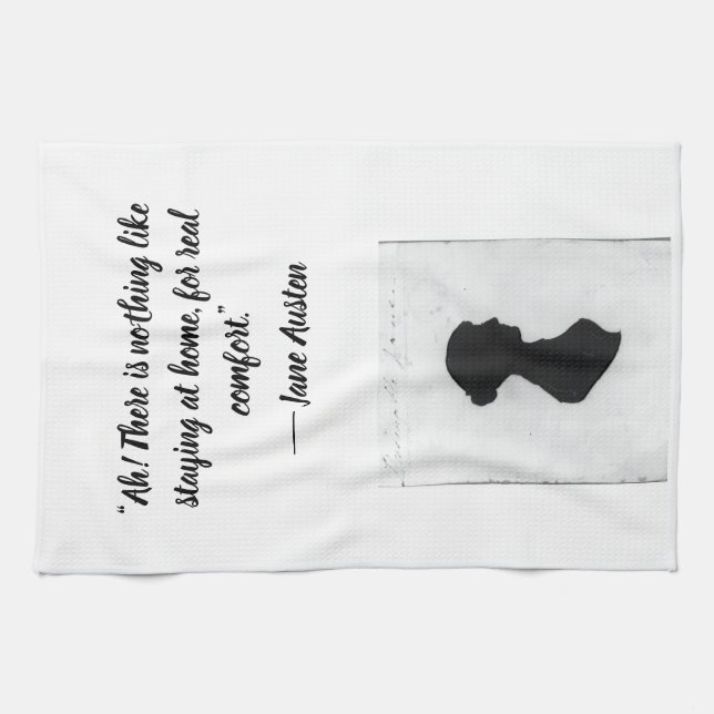Comfort of home Jane Austen quote Kökshandduk (Horisontell)