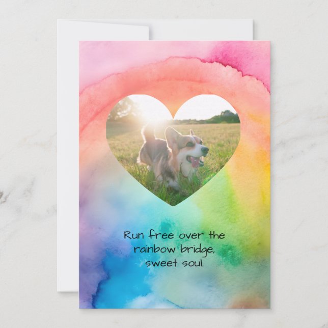 Comfort Remembrance Customizable Pet Sympathy Card Julkort (Framsida)