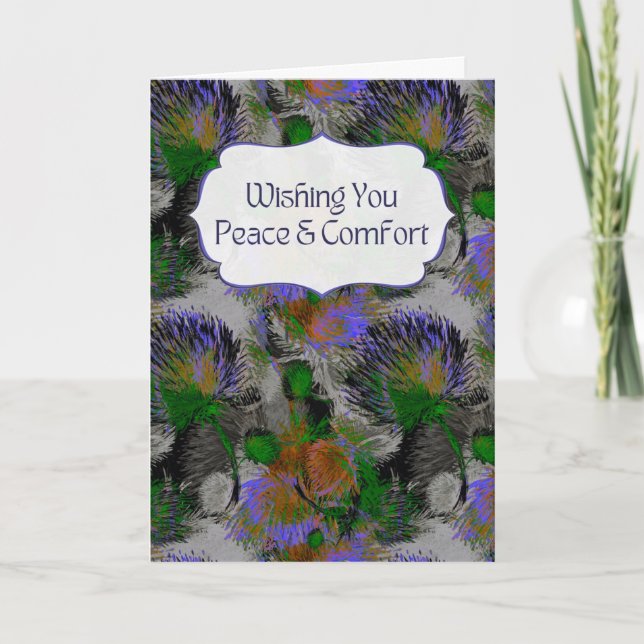 Comfort’s Wishes — Peace & Comfort Sympathy Card Kort (Framsida)