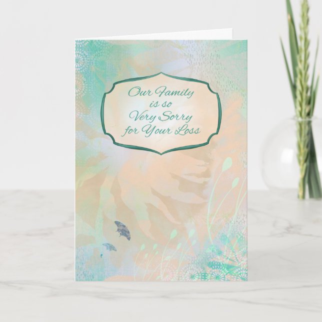 Comfort's Flight Butterflies Sympathy Card Kort (Framsida)