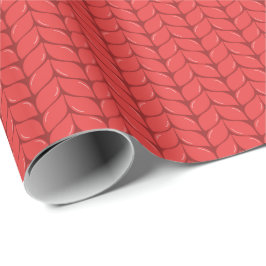 Comfy Cozy Knit Sweater Wrapping Paper - Red Presentpapper