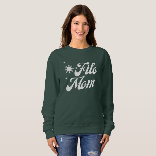 Comfy Mamma Sweater, Filipino Apparel, Pinoy Sweat T Shirt (Hel framsida)