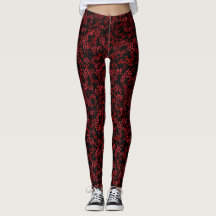 Comfy Yoga mörk Red-blommor